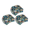 Spun Polyester U-Shaped Outdoor Dining Chair Cushions Telfair Peacock - Set of 6