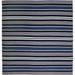 Rug - Novelty Designs Polyester & UV Stabilized Long Lasting Color Foyers Porches Patios & Decks Cabana Stripe Navy 8 Square SRNS8631033