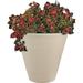 Indoor/Outdoor Double-Walled Polyresin Planter - Fade-Resistant Antique White Finish