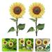2Pcs Acrylic Sunflower Stake Garden Yard Sunflower Acrylic Decor Flower Stake Garden Stake Sign