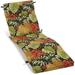 72 x 24 in. Patterned Polyester Outdoor Chaise Lounge Cushion Tropique Raven