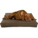 Large - 42 x 28 x 5 - Cocoa Premium Organic Hemp Dog Bed - Organic Latex Fill - Removeable Cover