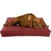 X-Small -24 x 18 x 4 - Cranberry Premium Organic Hemp Dog Bed - Organic Latex Fill - Removeable Cover