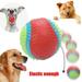 Farfi Pets Dog Puppy Rubber Beef Flavor Squeaky Ball Interactive Molar Bite Chew Toy ï¼ˆ4pcs)