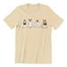 Hiding Ghost Dogs Halloween Outfit Pet Lovers Unisex Men s T-shirt 2XL Natural