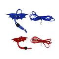 2PCS Hamster Leash Small Animal Harness Leash Rat Mouse Adjustable Rope with Bat Wing for Squirrels Guinea Pig (Size S Red/Size M Blue)