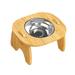 Elevated Bowls Raised Cat Feeder Durable with Bamboo Stand 15 degree Tilted Cat Bowls Pet Feeder for Small Dogs and Cats Kitten Single Bowl