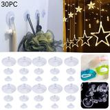 Home Shower curtain hooks set of Plastic shower curtain hooks Shower curtain hooks plastic Hooks 30 Packs Of Suction Cups Plastic Without Clear 3 Sizes (45Mm 30Mm 20Mm)