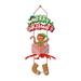 Front Door Christmas Pendant with Lanyard - Creative Shape with Rich Colors - Features Santa Claus and Xmas Themes - Ideal for Hanging Decorations to Welcome the Season