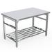 Towallmark 30 x 48 Inches Stainless Steel Work Table for Prep & Work Folding NSF Heavy Duty Commercial Food Prep Worktable with Adjustable Undershelf for Kitchen Prep Work
