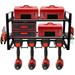 Power Tool Organizer Drill Holder Wall Mounted Garage Tool Organizer and Storage Metal Drill Storage Rack 3-Tier Power Tool Organizer Heavy Duty Utility Storage Rack for Drill