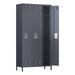 Gangmei Metal Locker with 3 Door for School and Employee Dark Gray