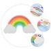 Rainbow Pen Container 1pc Acrylic Pen Holder Creative Pen Organizer Adorable Rainbow Pen Bucket