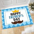 Happy Fathers Day Door Mat Outdoor Christmas Welcome Mat Christmas Doormat Non Slip Washable Christmas Trees Rug Home Decor Front Door Mat Indoor Bath Kitchen Entryway(A031 S)