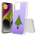 TalkingCase Hybrid Phone Cover Compatible for Apple iPhone 15 Plus Xmas Tree Print w/ Glass Screen Protector Acrylic Back Raised Edges USA
