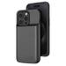 External Battery Charger Case for iPhone 15 Pro 5000mAh Power Bank Phone Cover Black