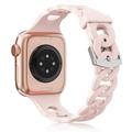 YuiYuKa Silicone Strap Compatible with Apple watch bands 44mm 40mm 45mm 41mm 42mm 38mm Ultra 49mm Sport Band Replacement iWatch series 5 4 3 6 SE 7 8 9 Pink Sand