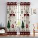 Sanviglor Christmas Grommet Blackout Window Drapes Thermal Insulated Window Drapes Eyelet Ring Top Window Curtain Room Darkening Curtain Style J 52x84in-2PCS
