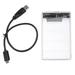 2.5 Inch Transparent USB3.0 to Sata SSD Case Tool Free 5 Gbps Support 2TB Hard Drive Enclosure SSD Box