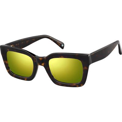 Zenni Square Rx Sunglasses Tortoiseshell Plastic Full Rim Frame
