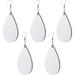 5 Pairs Sublimation Earring Blanks Heat Transfer Wire Hooks Earrings Unfinished Teardrop Earring Pendant Charms with Earring Hooks Jewelry Supplies White