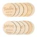 12Pcs Baby Monthly Milestone Wood Slices Baby Milestone Discs for Baby Shower (Random Style)