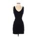 Express Cocktail Dress - Mini Scoop Neck Sleeveless: Black Print Dresses - Women's Size 2X-Small