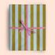 Avocado Stripe Gift Wrapping Paper - 10 Sheets