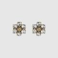 GUCCI Crystal Double G Earrings