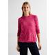 Kapuzenshirt CECIL Gr. L (42), rosa (cosy coral melange) Damen Shirts Jersey