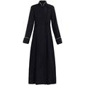 Newoed Women's Medieval Clergy religious robe for Women Medieval Church Robe Renaissance Pastor Minister Coat Halloween, Black, Medium