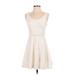 Honey Punch Casual Dress: Ivory Dresses - Women's Size Small