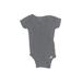 Carter's Short Sleeve Onesie: Gray Bottoms - Size 6-9 Month