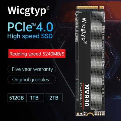 Wicgtyp-/05/2019 SSD internes NVMe PCIe pour ordinateur de bureau 512 Go 1 To 2 To 4.0x4 SSD M2