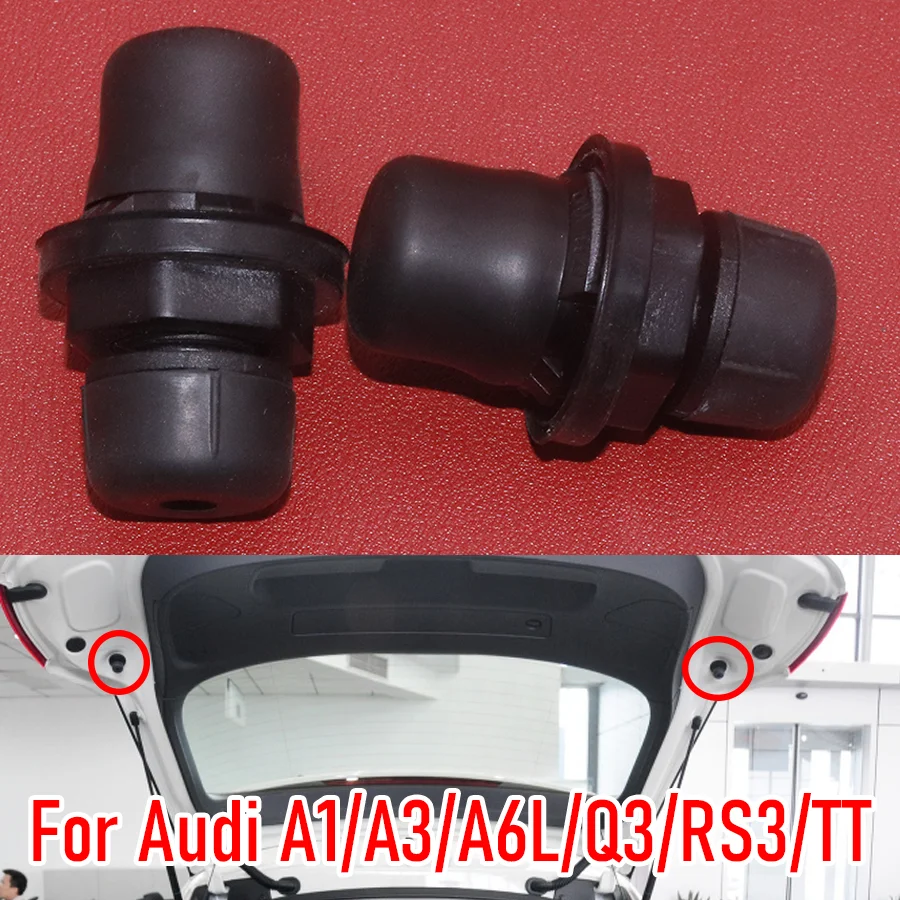 2 couvercles de coffre de voiture, bloc tampon en caoutchouc réglable, noir, adapté pour Audi A1 Audi A3 (8VS) 2013 – 2015 A6 Q3 RS3 TT