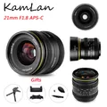 Kamlan 21mm F1.8 Objectif De Caméra APS-C Mise Au Point Manuelle Pour Fujifilm FX figuré/3 Montage