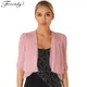 Womens Elegant Ruffle Bolero Shrug Jacket Half Sleeve Double-Layer Chiffon Cropped Cardigan Evening