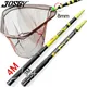 JOSBY Dip Net Folding Portable Fishing Net Ultra Light Carp Sea Carbon Fiber Telescoping Big Fish