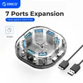 ORICO Transparent Series USB HUB Multi 4 7 Port High Speed USB3.0 Splitter With Micro USB Power Port