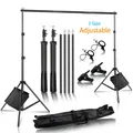 SH 2.6x3M Backdrop Stand Adjustable Background Support Frame SystemWith 4 Clips For
