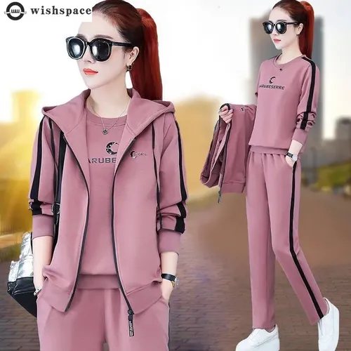 2022 neue Koreanische Herbst und Winter Tank Top Drei Stück Set Frauen Koreanische Mode Langarm Top