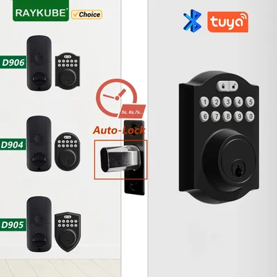 Raykube Digital Deadbolt Lock Tuya Bluetooth Smart Keyless App Passwort entsperren Unterstützung Remote temporären Code einfachen Austausch