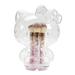 Impressions Vanity Hello Kitty 6Pcs Makeup Brush Set with Clear Cloche Aluminum Ferrule Super Soft Makeup Brushes (Pink)