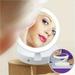 Lighted Makeup Mirror Double Sided 10X Magnifying Mirror Vanity Mirror with Lights AngleAdjustability Folding Compact Mirror LED Mirror for Travel