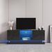 Modern Stylish TV Stand Entertainment Center TV Console, Featuring Color Changing LED Lights - Perfect for TVs Up to 70 Inches