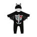 Baby Boys Girls Bat Wing Halloween Romper Bodysuit + 3D Ear Hat Outfits Set Costume Clothes