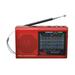 Supersonic SC1080BT Portable AM/FM Radio - Red