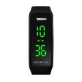 Dial LED Bracelet Digital Sports Watches For Men Women Kids Clock Business Wrist Watch (Black)