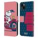 Head Case Designs Officially Licensed Peanuts Halfs And Laughs Snoopy & Woodstock Leather Book Wallet Case Cover Compatible with Apple iPhone 15 Plus