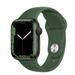 Restored Apple Watch Series 7 (Aluminum GPS 45 mm) Green Case with Green Sport Band (Refurbished)